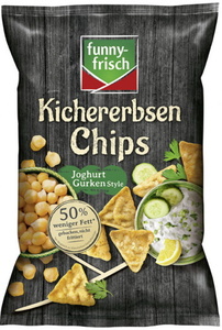 Funny-Frisch Kichererbsenchips Joghurt Gurken Style 80G