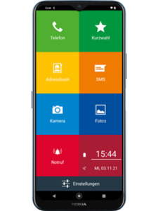 Nokia G50 EinfachFon Senioren Midnight Sun mit green LTE 1   2 GB