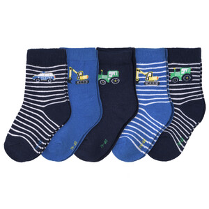 5 Paar Baby Socken in verschiedenen Dessins
