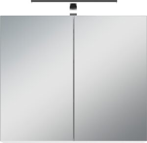 byLIVING Spiegelschrank »Spree« Breite 70 cm, 2-türig, mit LED Beleuchtung und Schalter-/Steckdosenbox, mit praktischen Ablageböden
