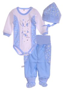 La Bortini Body & Hose »Body Hose und Mütze Baby Set Anzug 3Tlg. 50 56 62«