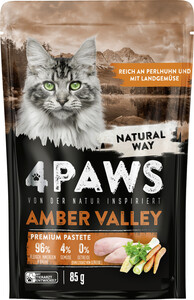 4 Paws Amber Valley Perlhuhn & Landgemüse 85G