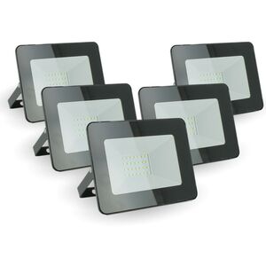 Eclairage Design - Lot von 5 LED-Scheinwerfern 20W IP65 im Freien | Farbtemperatur: Warmweiß 2700K