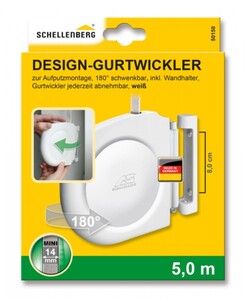 Schellenberg Design Aufschraubwickler   System Mini weiss mit Rollladengurt