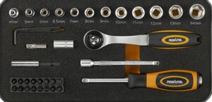 Primaster Mechaniker-Steckschlüssel-Set 39 teilig, 6,35 mm (1/4)"