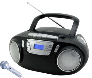 SCD5800 schwarz Radiorekorder mit CD-Spieler und Kassettendeck