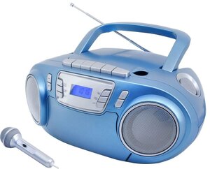 SCD5800 blau Radiorekorder mit CD-Spieler und Kassettendeck
