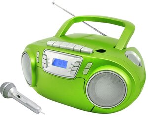 SCD5800 grün Radiorekorder mit CD-Spieler und Kassettendeck