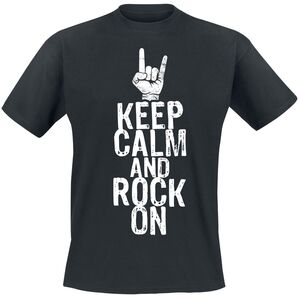 Keep Calm And Rock On  T-Shirt schwarz