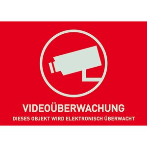 Abus Warnaufkleber Videoüberwachung 74 mm x 52,5 mm