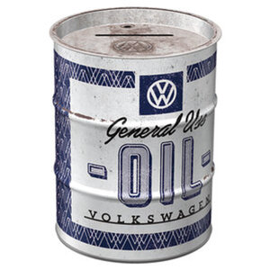 VW Spardose Ölfass geprägtes Stahlblech Nostalgic Art