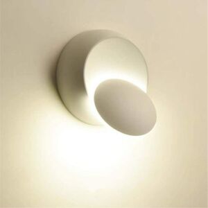 Stoex - 360 Grad Drehbare Wandleuchte Kreative Wandleuchte Moderne LED Wandlampe für Nachtflur Treppe Wohnzimmer Schlafzimmer (Weiß)