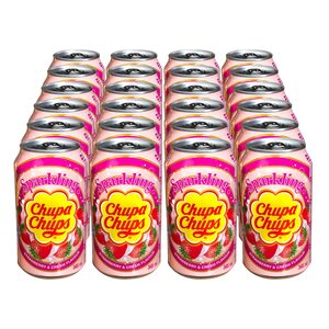 Chupa Chups Sparkling Strawberry & Cream 0,345 Liter, 24er Pack
