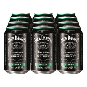 Jack Daniel's Whiskey & Ginger Mixgetränk 10,0 % vol 0,33 Liter Dose, 12er Pack