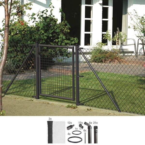 GAH Alberts Maschendrahtzaun, (Set), 80 cm hoch, 50 m, anthrazit