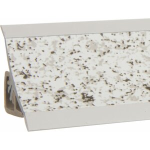 Küchenabschlussleiste Granit hell Küchenleiste PVC Wandabschlussleiste Arbeitsplatten 23x23 mm 150 cm - Holzbrink