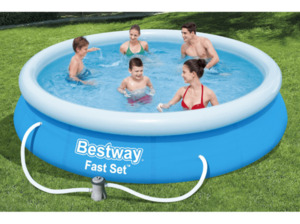BESTWAY Fast Set™ Pool-Set, rund, 366x76cm Swimmingpool Mehrfarbig