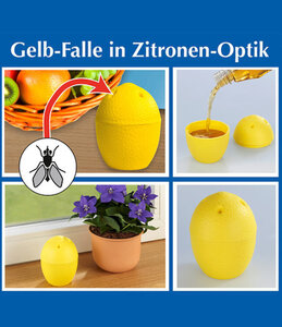 Gelb-Falle in Zitronen-Optik, 2 Stück