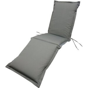 indoba® Polsterauflage Deck Chair Premium 95°C vollwaschbar Grau 190x50 cm