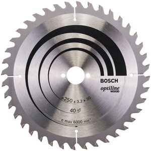 Bosch Professional Kreissägeblatt »Optiline Wood«, 250 x 30 x 3,2 mm, 40