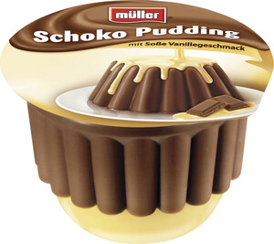 Müller Schoko Pudding mit Soße Vanillegeschmack 450G