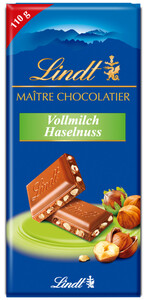 Lindt Maitre Chocolatier Vollmilch Haselnuss 110G