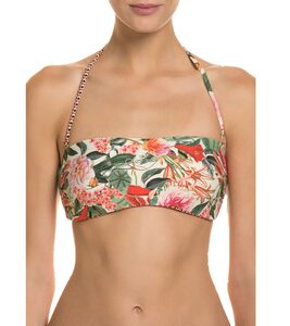 Guess Bügel-Bikini-Top »GUESS Wende-Bandeau-Bikini extravagantes Damen Bade-Top mit Blumen-Muster Schwimm-Oberteil Rot«