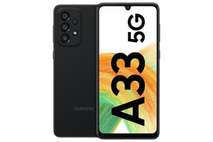 Samsung A33 5G 128GB Awesome Black Smartphone (6,4 Zoll, 48 MP, Quad-Kamera, 5.000-mAh, Octa-Core, Fingerabdrucksensor, Gesichtserkennung, schwarz)