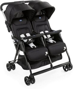 Chicco Zwillingsbuggy »OHlalà Twin, Black Night«, Zwillingskinderwagen, Kinderwagen für Zwillinge, Buggy für Zwillinge, Zwillingswagen
