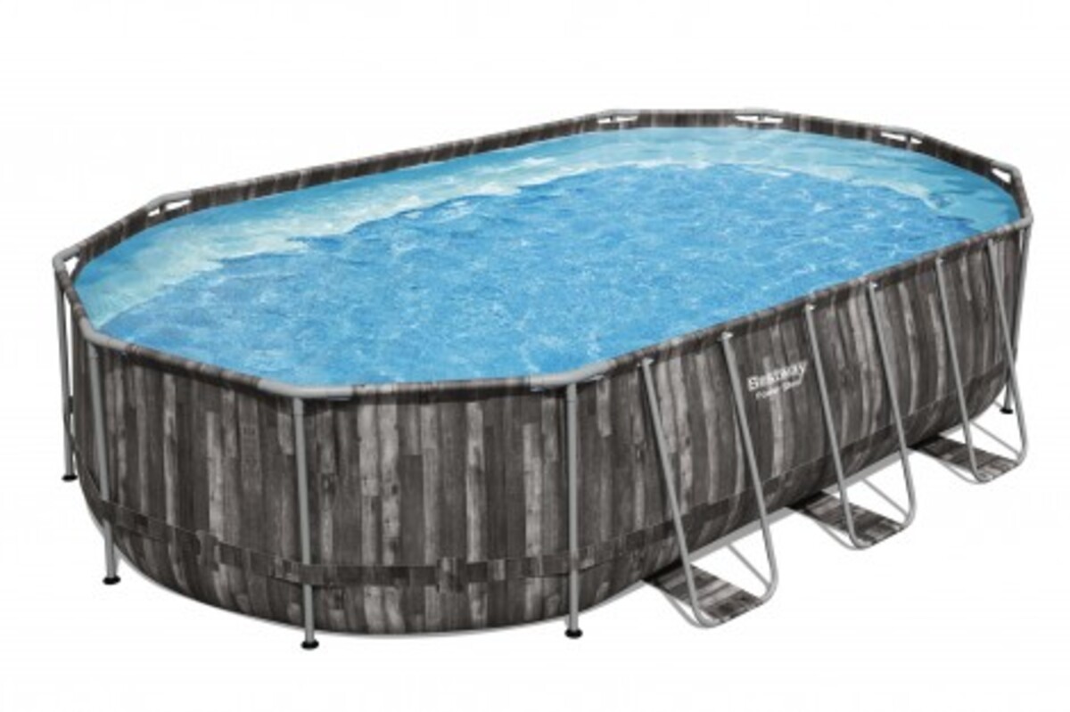 Bestway Power Steel Frame Pool KomplettSet oval 610 x 366 x 122 cm