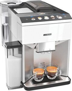 SIEMENS Kaffeevollautomat EQ.500 integral TQ507D02, einfache Bedienung, integrierter Milchbehälter, zwei Tassen gleichzeitig