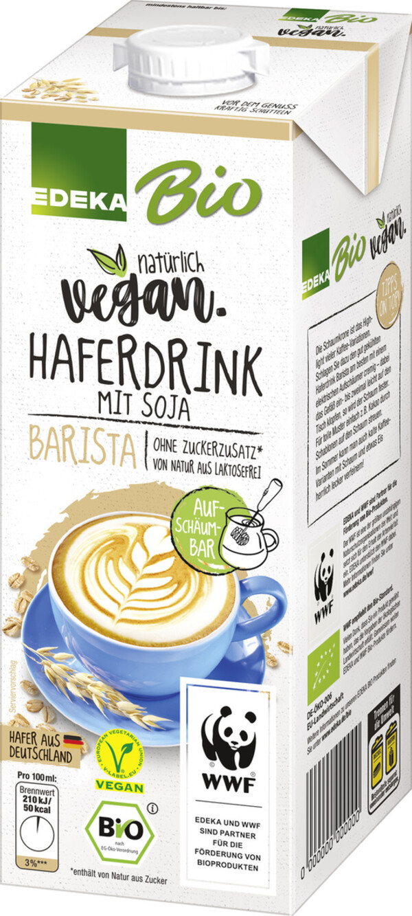 Edeka Bio Haferdrink Mit Soja Barista L Von Edeka F R Ansehen