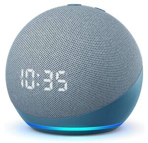 Echo Dot mit Uhr (4.Generation) blau Streaming-Lautsprecher