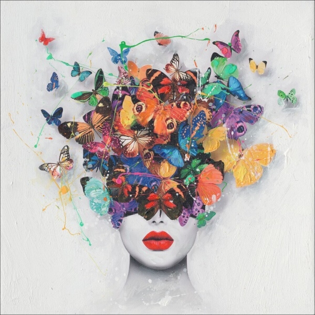 PRO ART Handpainting Bild COLOURFUL COLLECTION I 40 x 40 cm Leinwand