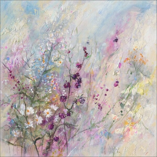 PRO ART Handpainting Bild NATURAL FLOWERS I 40 x 40 cm Leinwand