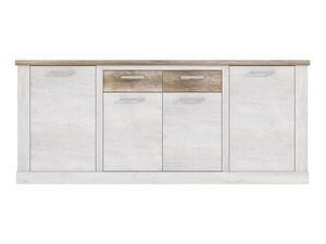 Sideboard mit 2 Schubladen Pinie weiß - Eiche Antik 213 cm - DURO