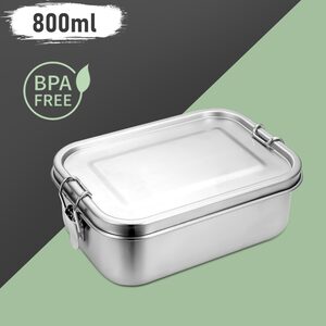 Clanmacy Lunchbox »800ml Brotdose Metall Brotdose Thermobehälter Lunchbox BPA frei Edelstahl«