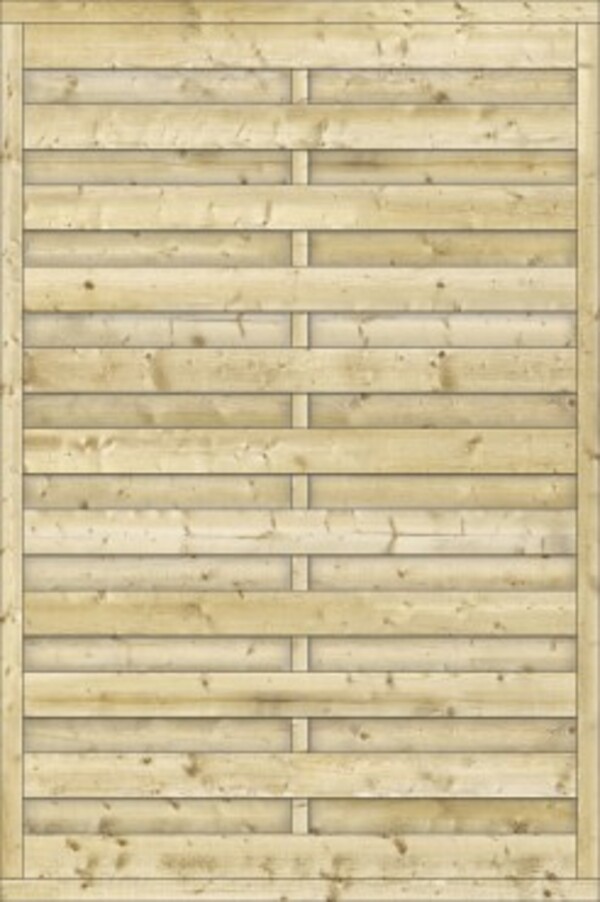 Sichtschutzzaun Rügen 120 x 180 cm, gerade, kesseldruckimprägniert von