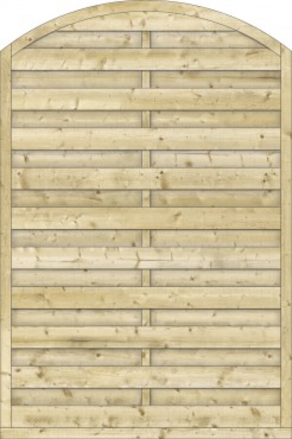 Sichtschutzzaun Rügen 120 x 180 cm, Rundbogen, kesseldruckimprägniert