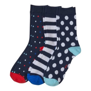 Unisex-Socken mit Trend-Design, 3er-Pack