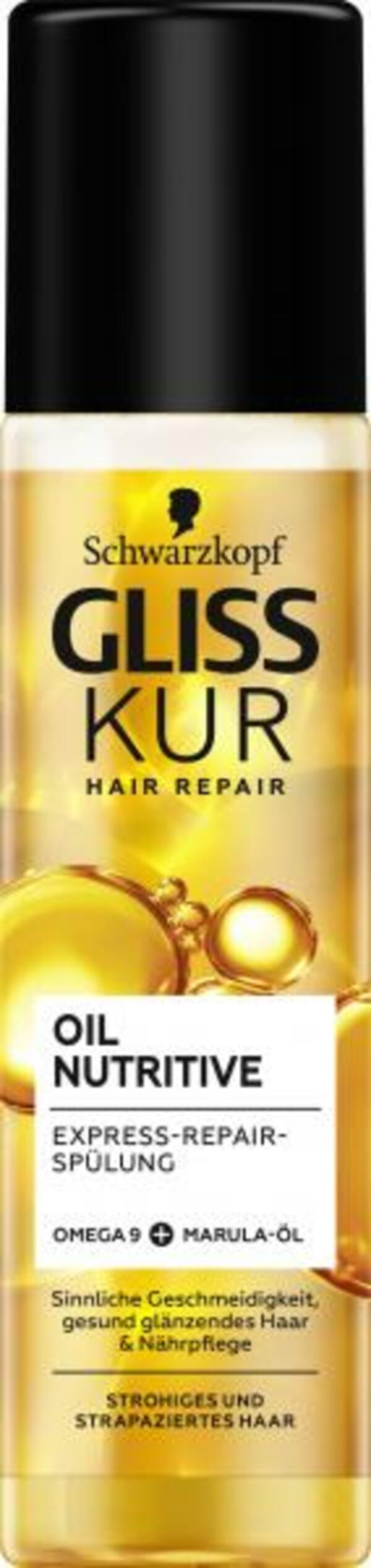 Gliss Kur Ultimate Oil Elixir Express Repair Spülung Schwarzkopf Gliss Kur Express-Repair-Spülung Oil Nutritive von myTime