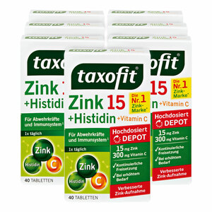 taxofit Zink + Histidin + Vitamin C 40 Stück 31 g, 7er Pack