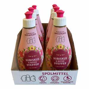 Fit Spülmittel Spices Hibiskus-Pfeffer 400 ml, 6er Pack