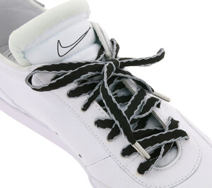TubeLaces Schuhe Schnürsenkel trendige Schnürbänder Schwarz/Silber