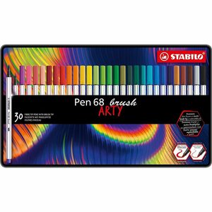 STABILO Filzstift »Premium-Filzstifte Pen 68 brush ARTY, 30 Farben im«