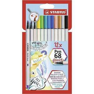 STABILO Filzstift »Premium-Filzstifte Pen 68 brush, 12 Farben«
