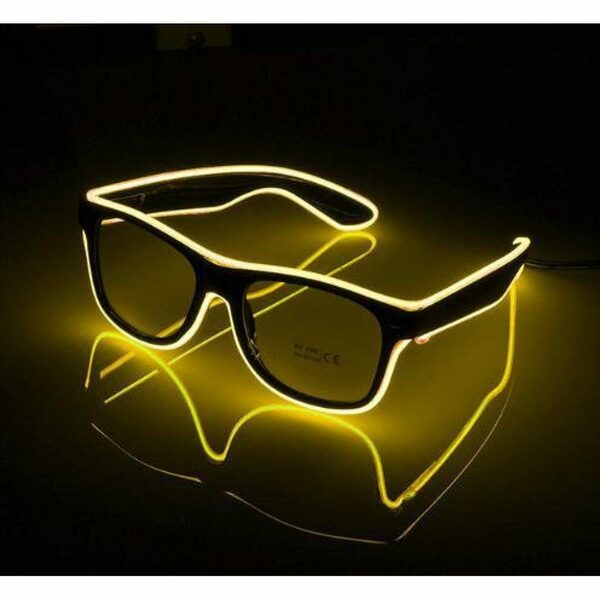 AolKee LED Light Up Brille - Leuchtende Neon Brille Für Partys & Festivals