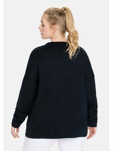 Sheego V-Ausschnitt-Pullover »Pullover« mit aufgesetzten Taschen