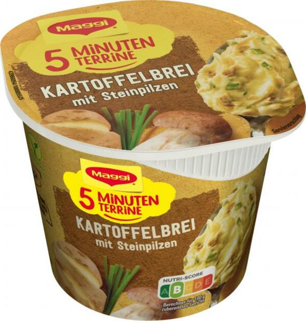 Maggi 5 Minuten Terrine Kartoffelbrei mit Steinpilzen von myTime.de für 1,49 € ansehen!