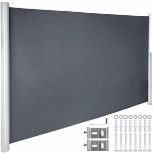 Seitenwandmarkise Seitenmarkise Grau 160 X 300cm 280 G / M² Polyestergewebe